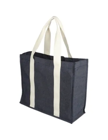 Sac shopping écologique en denim 280 g/m2 Gretchen Couleurs : bleu 2