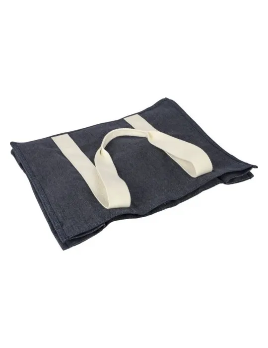 Sac shopping écologique en denim 280 g/m2 Gretchen Couleurs : bleu personnalisation rapide en France