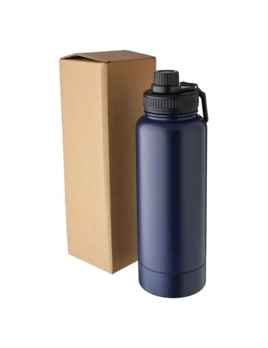 Gourde isotherme écologique en acier inoxydable de 1 000 ml Nathaniel Matières : polyester Couleurs : rouge objet promotionnel é