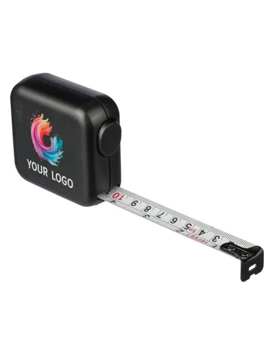 Mètre-ruban ABS écologique de 5 m - Donald Matières : acier inoxydable Couleurs : rose accessoire événementiel unique