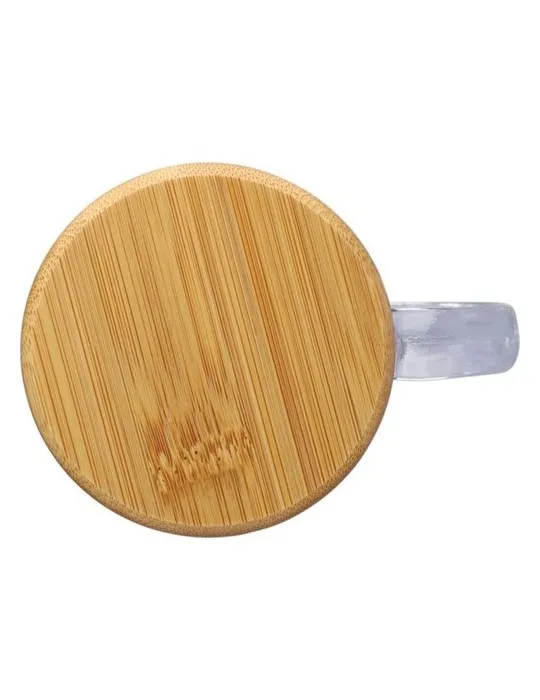 Mug écologique de 300 ml en verre recyclé et bambou - Ashley Matières : paille Couleurs : blanc Pointure : 36/38 livraison expre