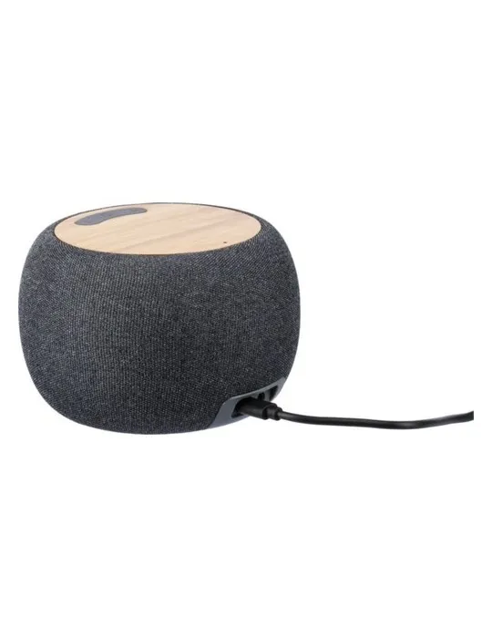 Enceinte sans fil écologique en bambou et ABS recyclé - Lyle Matières : paille Couleurs : noir Pointure : 36/38 marquage laser u