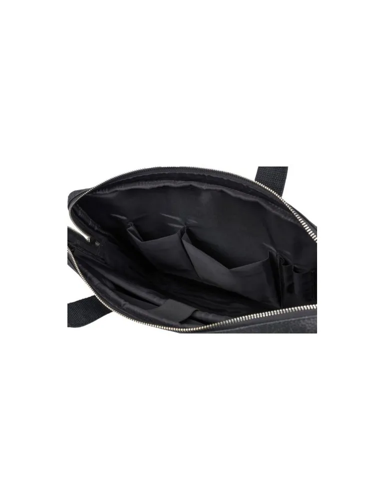 Sacoche publicitaire en peau de tomate pour ordinateur de 15'' Lillian Matières : bambou Couleurs : noir livraison express 24h 4