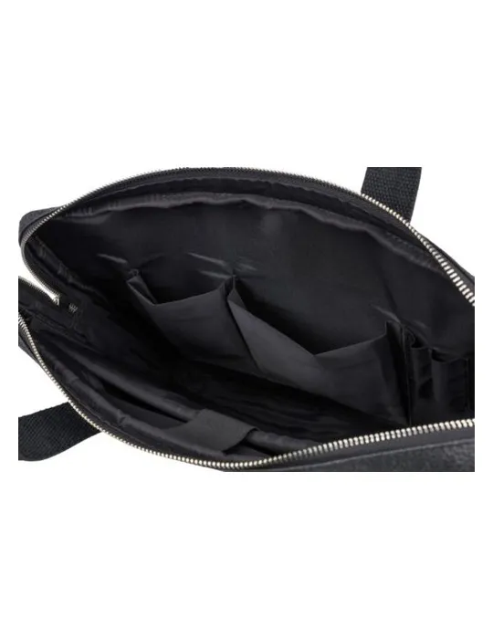 Sacoche publicitaire en peau de tomate pour ordinateur de 15'' Lillian Matières : bambou Couleurs : noir livraison express 24h 4