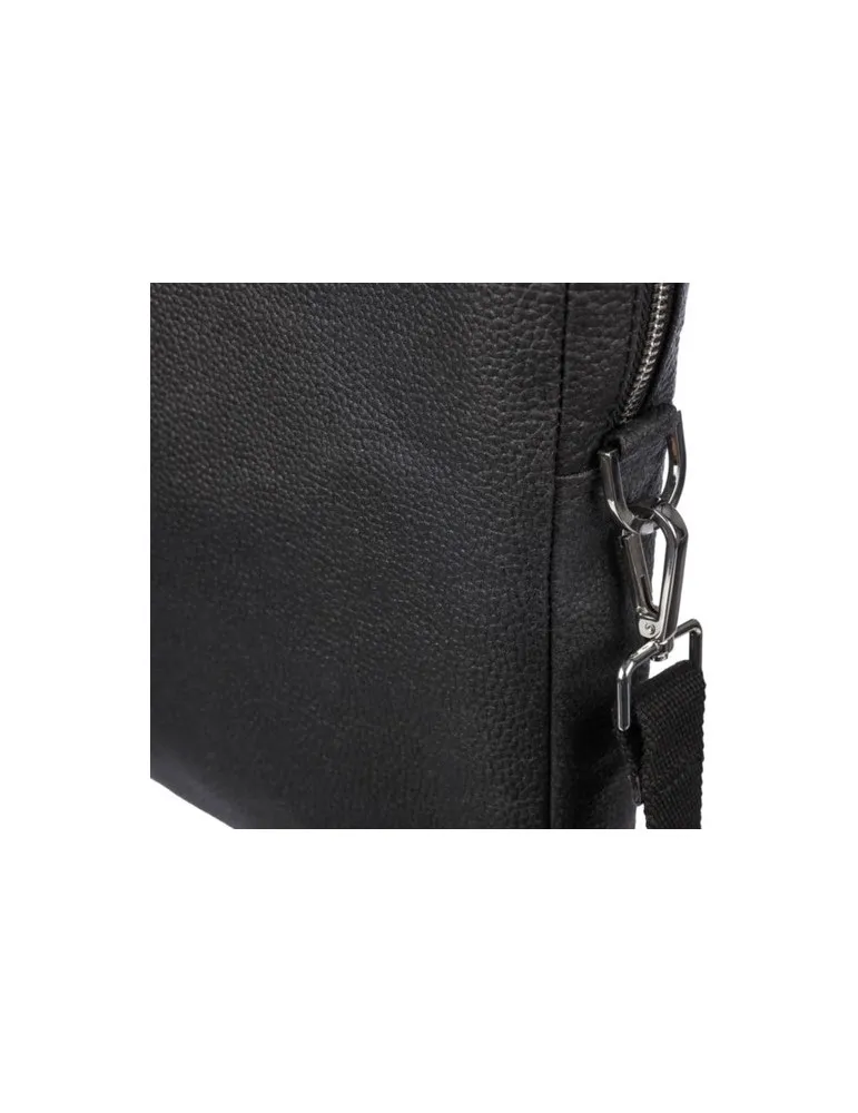 Sacoche publicitaire en peau de tomate pour ordinateur de 15'' Lillian Matières : bambou Couleurs : noir accessoire événementiel