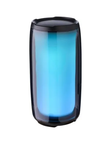 Enceinte sans fil publicitaire d'extérieur en ABS Lynette Matières : bambou Couleurs : bleu 2