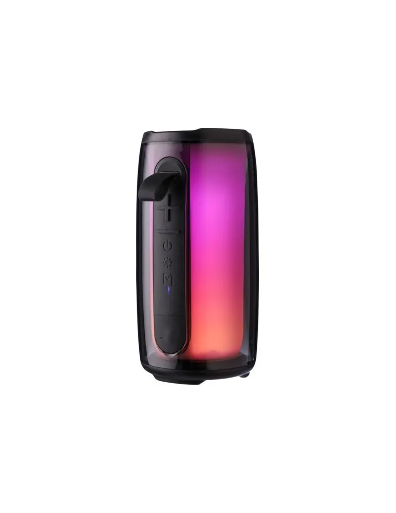 Enceinte sans fil publicitaire d'extérieur en ABS Lynette Matières : bambou Couleurs : bleu cadeau entreprise pas cher