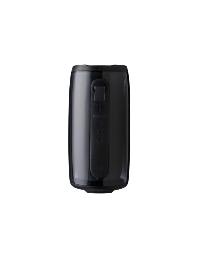 Enceinte sans fil publicitaire d'extérieur en ABS Lynette Matières : bambou Couleurs : bleu livraison express 24h 48h