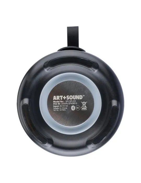 Enceinte sans fil publicitaire d'extérieur en ABS Lynette Matières : bambou Couleurs : bleu objet promotionnel éco-responsable