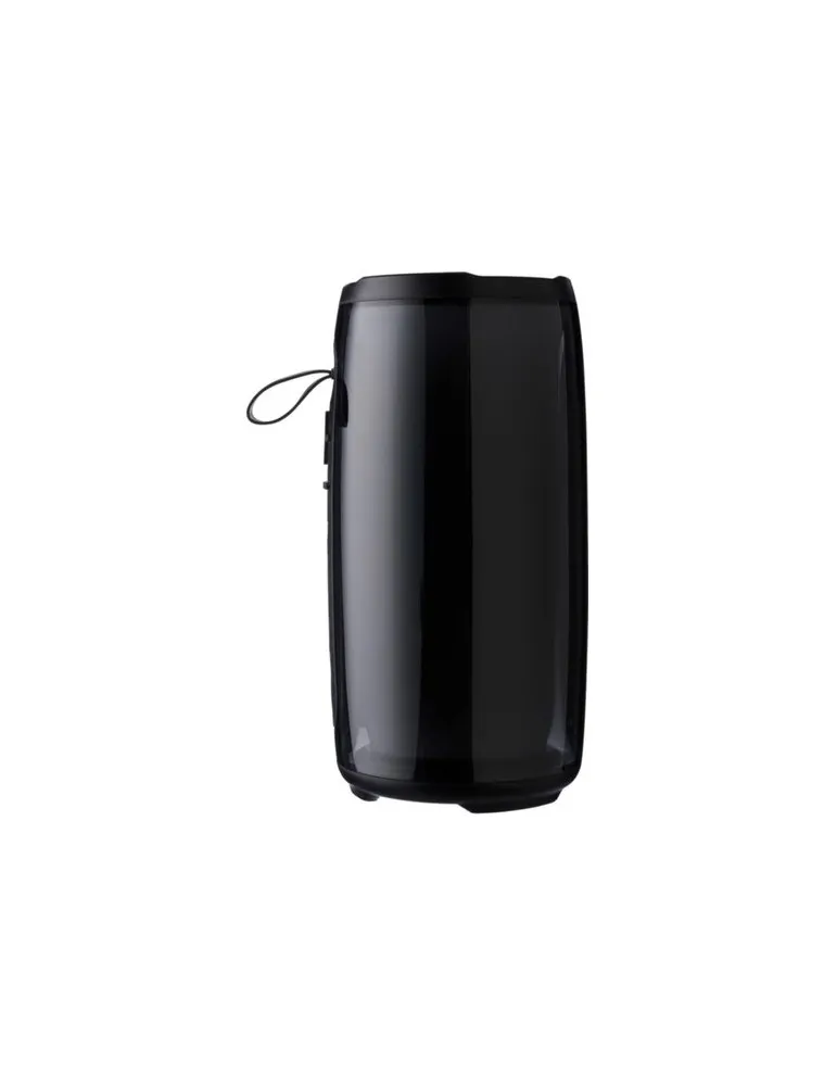 Enceinte sans fil publicitaire d'extérieur en ABS Lynette Matières : bambou Couleurs : bleu cadeau collaborateur premium