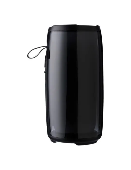 Enceinte sans fil publicitaire d'extérieur en ABS Lynette Matières : bambou Couleurs : bleu cadeau collaborateur premium