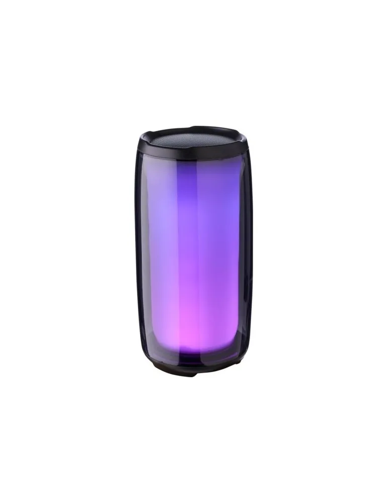 Enceinte sans fil publicitaire d'extérieur en ABS Lynette Matières : bambou Couleurs : bleu cadeau client original