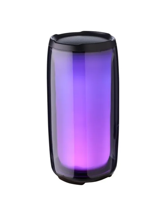 Enceinte sans fil publicitaire d'extérieur en ABS Lynette Matières : bambou Couleurs : bleu cadeau client original