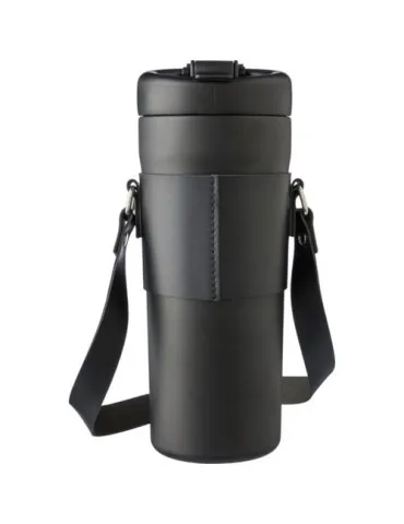 Gourde isotherme publicitaire de 730 ml en acier inoxydable Kelvin Matières : bambou Couleurs : vert 2