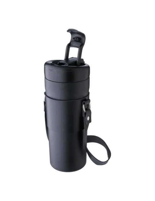 Gourde isotherme publicitaire de 730 ml en acier inoxydable Kelvin Matières : bambou Couleurs : vert objet promotionnel éco-resp