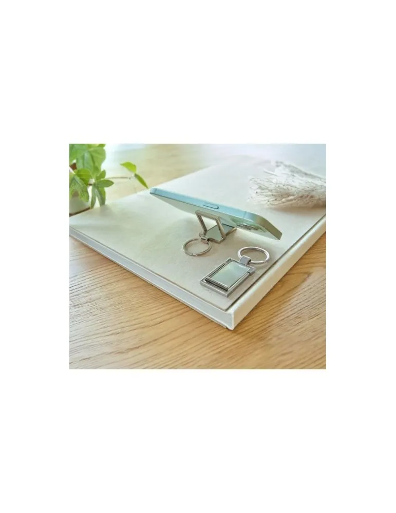 Porte-clés publicitaires en zinc - Colin Matières : acier inoxydable Couleurs : noir goodies entreprise design