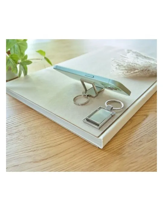 Porte-clés publicitaires en zinc - Colin Matières : acier inoxydable Couleurs : noir goodies entreprise design