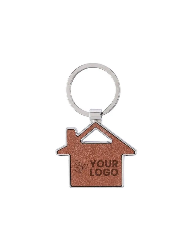 Porte-clé publicitaire en cuir recyclé Jim Matières : liège goodies publicitaire événementiel