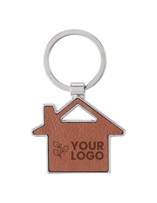 Porte-clé publicitaire en cuir recyclé Jim Matières : liège goodies publicitaire événementiel