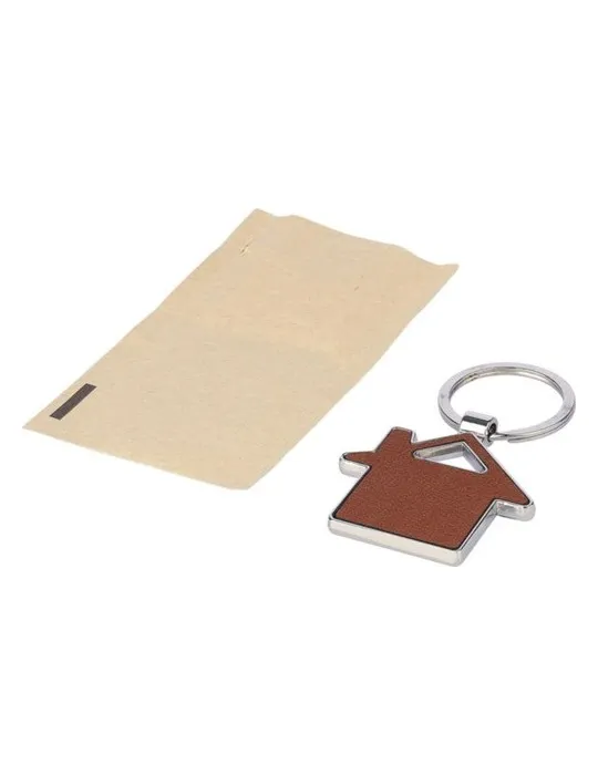 Porte-clé publicitaire en cuir recyclé Jim Matières : liège objet promotionnel éco-responsable