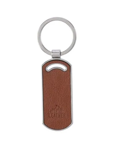 Porte-clé publicitaire en cuir recyclé Jill Matières : coton Couleurs : noir 2