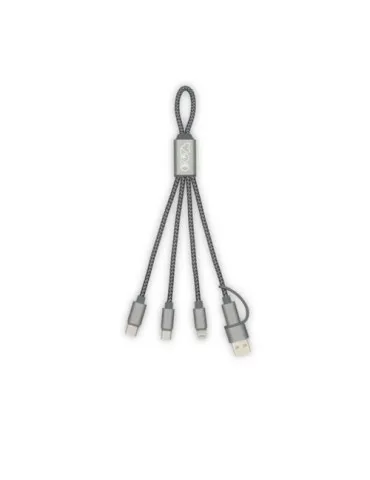 Câble de chargement publicitaire Trident 2 Brandcharger Matières : coton Couleurs : bleu 2