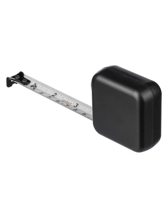 Mètre-ruban publicitaire ABS de 3 m Diane Matières : coton Couleurs : rouge accessoire événementiel unique