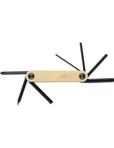 Outil publicitaire multifonction de jeu de clés Edna Matières : polyester Couleurs : blanc