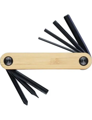 Outil publicitaire multifonction de jeu de clés Edna Matières : polyester Couleurs : blanc 2