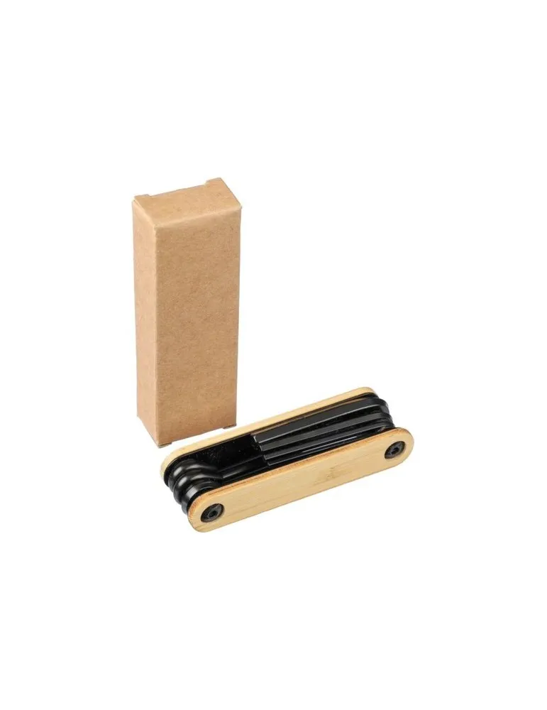 Outil publicitaire multifonction de jeu de clés Edna Matières : polyester Couleurs : blanc objet promotionnel éco-responsable