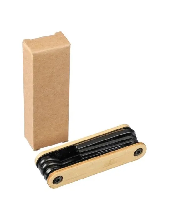 Outil publicitaire multifonction de jeu de clés Edna Matières : polyester Couleurs : blanc objet promotionnel éco-responsable