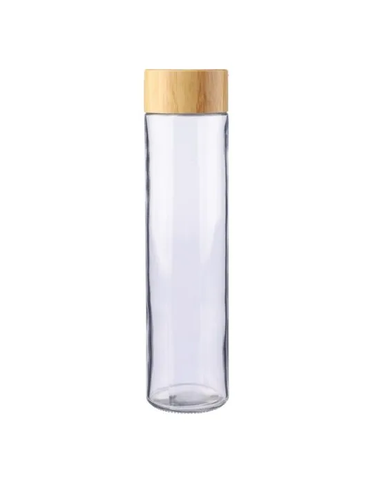 Gourde en verre écologique de 500 ml avec dragonne personnalisée Clarence Matières : ABS Couleurs : blanc