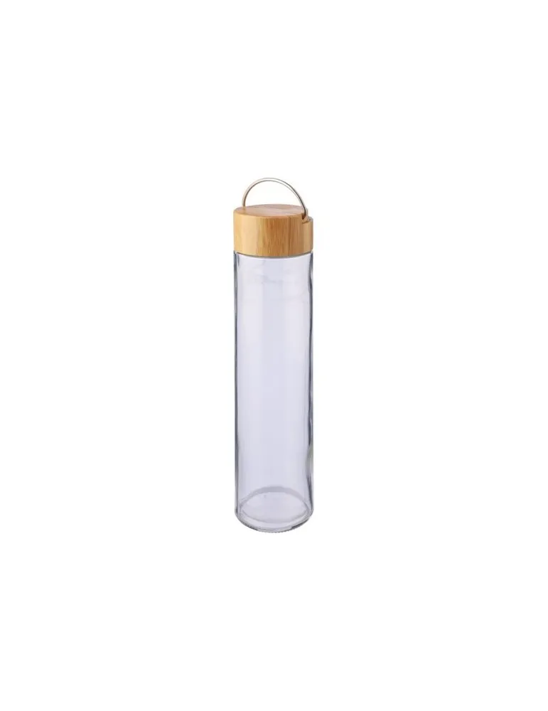 Gourde en verre écologique de 500 ml avec dragonne personnalisée Clarence Matières : ABS Couleurs : blanc impression haute défin