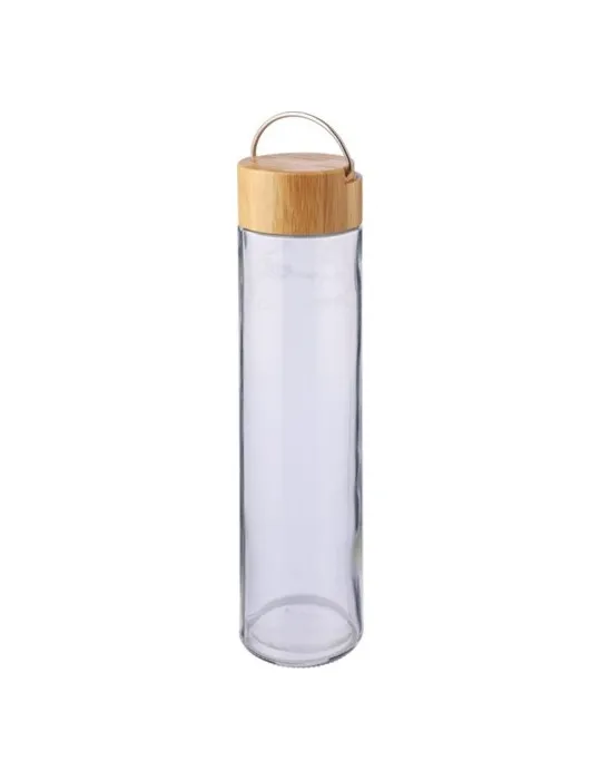 Gourde en verre écologique de 500 ml avec dragonne personnalisée Clarence Matières : ABS Couleurs : blanc impression haute défin