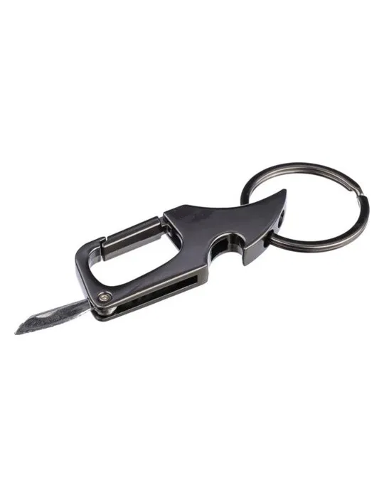 Porte-clés mousqueton en métal personnalisé Bella Matières : polypropylène (PP) Couleurs : jaune objet promotionnel éco-responsa