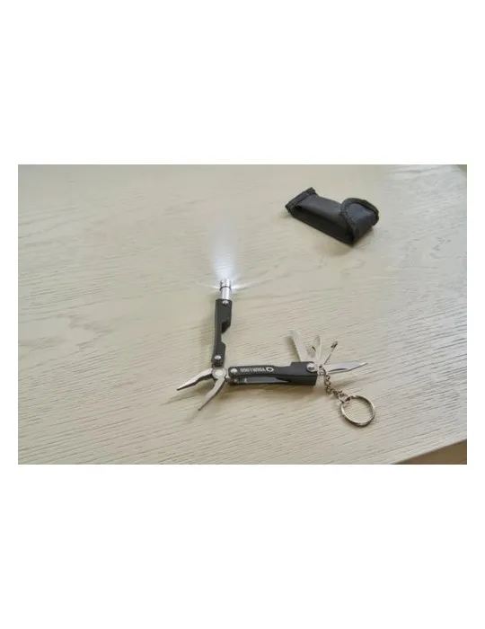 Pince multifonction publicitaire en acier inoxydable Clifton Matières : polypropylène (PP) Couleurs : blanc personnalisation rap