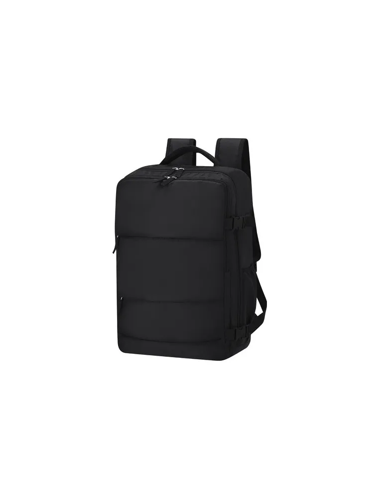 Sac à dos publicitaire personnalisé Hinkle Couleurs : noir Matières : polyester recyclé Contenance : 26 L marquage couleur éclat