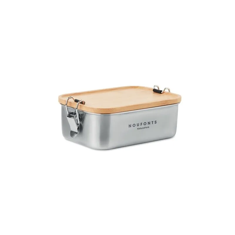 Lunch box en acier inoxydable personnalisée de 750ml - SONABOX Matières : polyéthylène (PE) Taille textile : M Couleurs : gris p