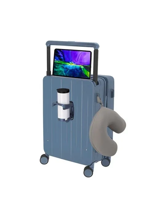 Trolley publicitaire écologique Corbin Matières : cellulose Couleurs : turquoise personnalisation rapide en France