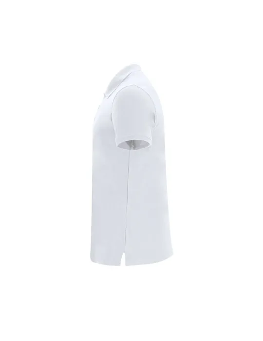 Polo Blanc Personnalisé Écologique pour Adulte Chaplin Matières : plastique recyclé Couleurs : argenté cadeau collaborateur prem