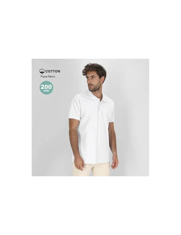 Polo Blanc Personnalisé Écologique pour Adulte Chaplin Matières : plastique recyclé Couleurs : jaune foncé accessoire événementi
