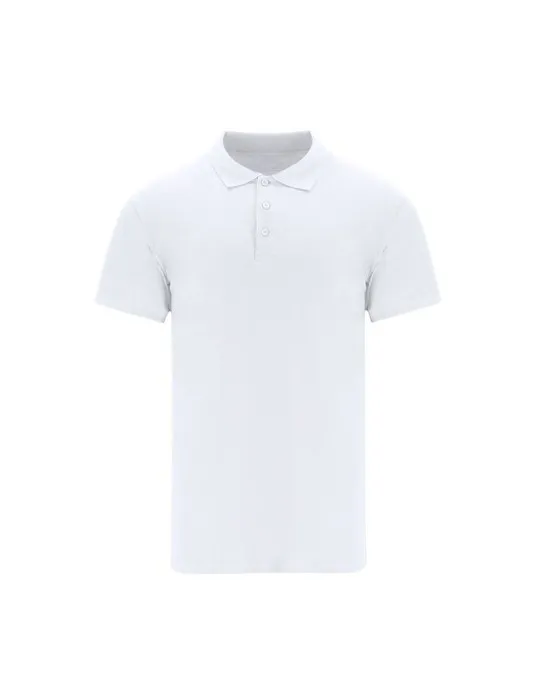 Polo Blanc Personnalisé Écologique pour Adulte Chaplin Matières : plastique recyclé Couleurs : jaune foncé personnalisation sur 