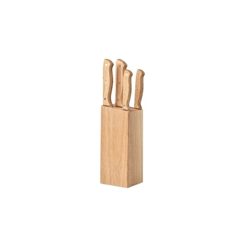 Set de 5 Couteaux Gourmet avec Socle Élégant