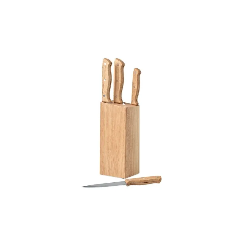 Set de 5 Couteaux Gourmet avec Socle Élégant