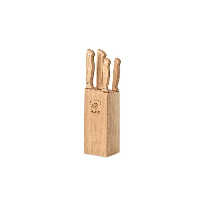 Set de 5 Couteaux Gourmet avec Socle Élégant