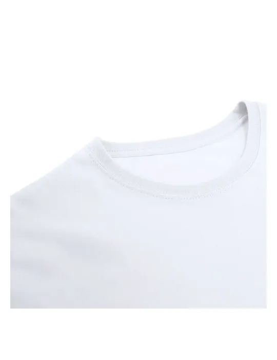 T-Shirt Blanc Adulte Confortable Perkins Matières : acrylique Couleurs : noir personnalisation rapide en France