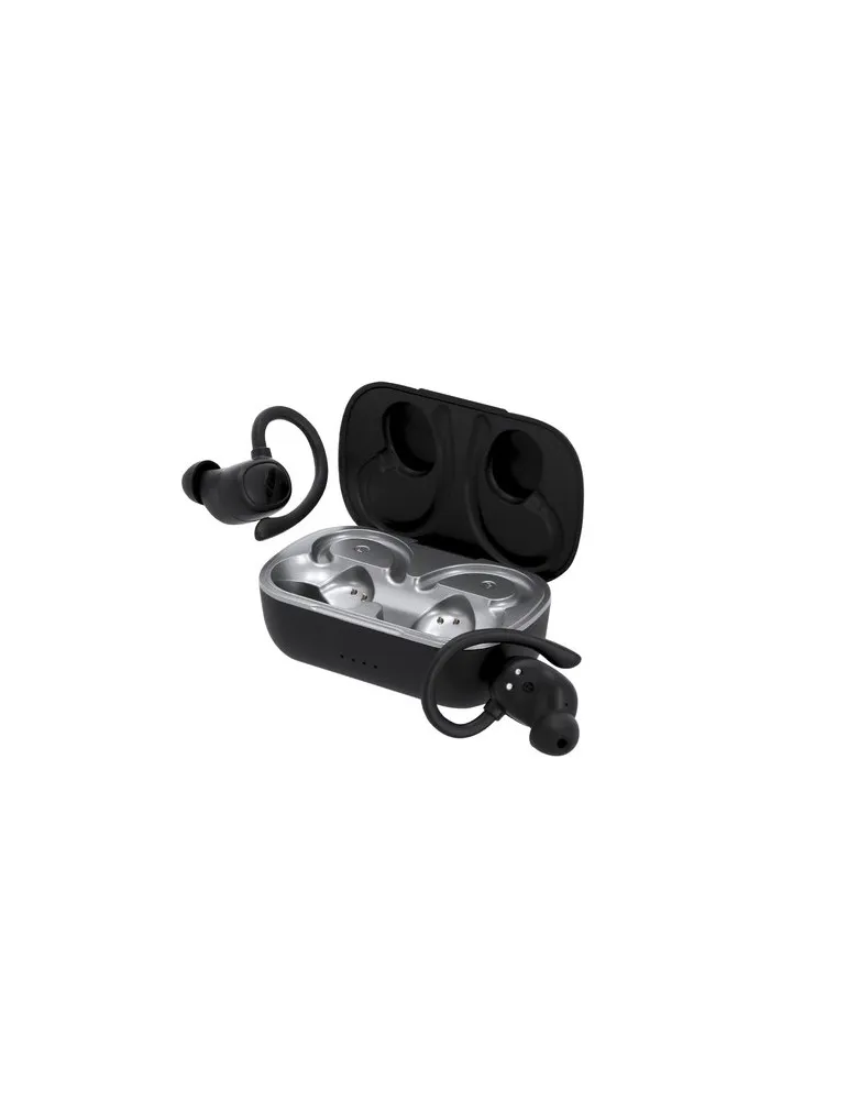 Écologiques Écouteurs sans fil Gumex Matières : polaire Couleurs : noir cadeau entreprise pas cher