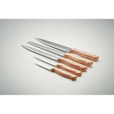 Set de 5 Couteaux Gourmet avec Socle Élégant