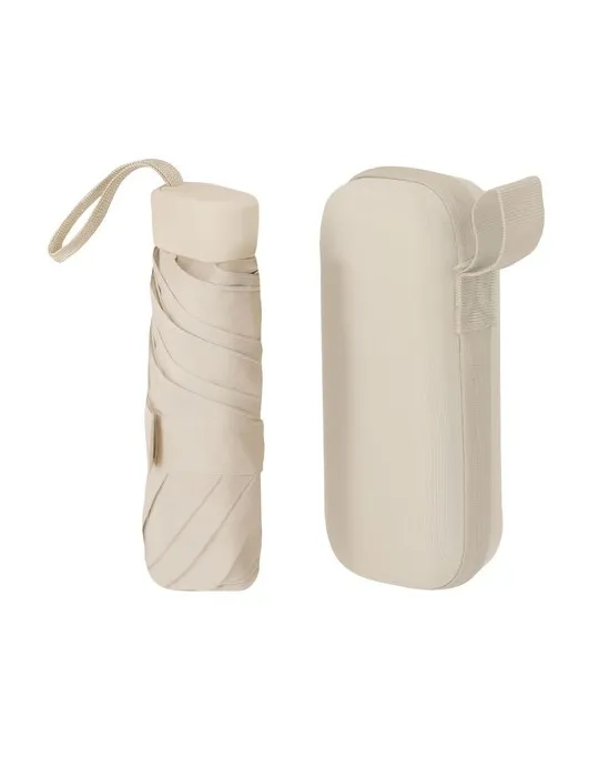 Parapluie publicitaire pliable Ottis Matières : plastique recyclé Couleurs : blanc goodies entreprise design