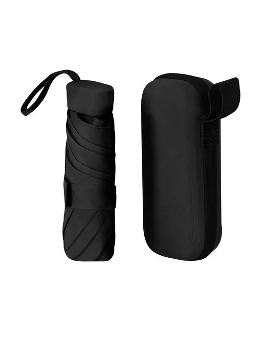 Parapluie publicitaire pliable Ottis Matières : plastique recyclé Couleurs : blanc objet promo petit budget